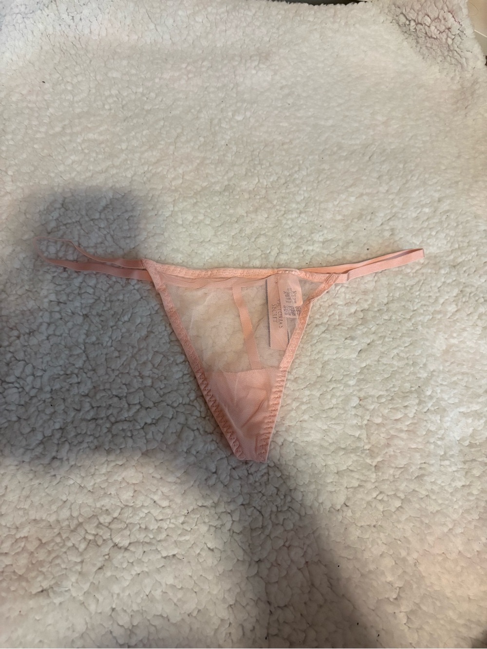 Victoria's Secret Sheer Peach Thong Panty
